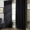 100% Blackout Ring Top Curtains 90" X 90" Charcoal -DIY 100 blackout ring top curtains 90 x 90 charcoal5039373078304 01c MP
