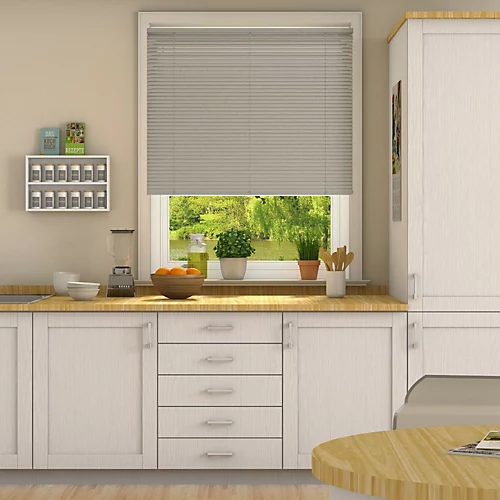 152cm Drop, 25mm Slat PVC Venetian Blind 120cm Grey 3 152cm Drop, 25mm Slat PVC Venetian Blind 120cm Grey