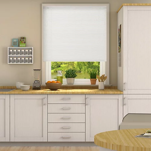 152cm Drop, 25mm Slat PVC Venetian Blind 175cm White 3 152cm Drop, 25mm Slat PVC Venetian Blind 175cm White