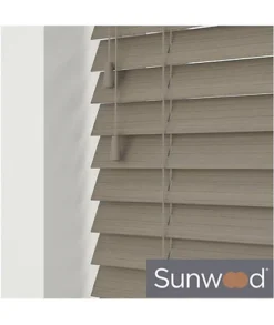 180cm Dune Faux Wood Venetian With Strings 130cm Drop