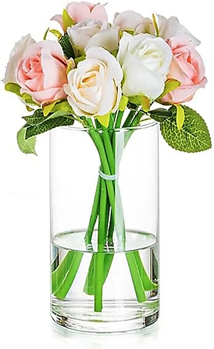 20cm Cylinder Glass Vase For Flowers And Home Boquete Floral Arrangements - Clear Glass Circular Vase 3 20cm Cylinder Glass Vase For Flowers And Home Boquete Floral Arrangements - Clear Glass Circular Vase