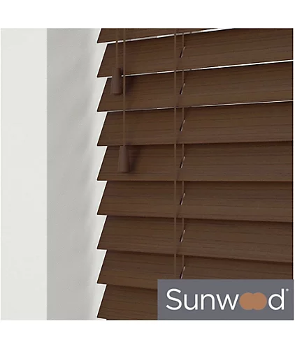 60cm Chocolate Faux Wood Venetian With Strings 130cm Drop 3 60cm Chocolate Faux Wood Venetian With Strings 130cm Drop