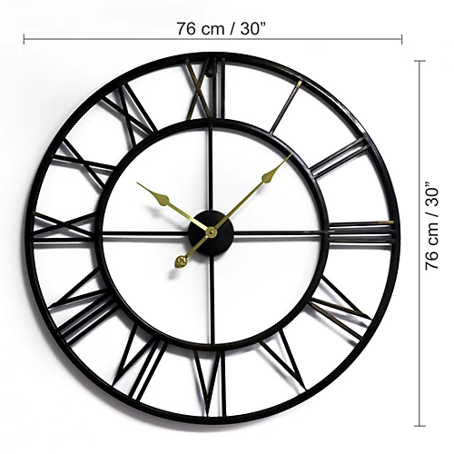 76cm X 76cm Roman No. 76 With Gold Hands 6 76cm X 76cm Roman No. 76 With Gold Hands - Image 4