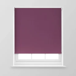 A.Unique Home Premium Trimmable Thermal Blackout Roller Window Blind - 3FT - Aubergine - 90cm (W) X 170cm (L)