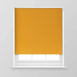 A.Unique Home Premium Trimmable Thermal Blackout Roller Window Blind - 3FT - Ochre - 90cm (W) X 170cm (L)