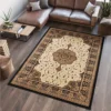 Abaseen 160x230 Cm Brown Royal Tabriz Rug Classic Oriental Rug 10mm Soft Pile Washable Area Rugs For Home And Office -DIY abaseen 160x230 cm brown royal tabriz rug classic oriental rug 10mm soft pile washable area rugs for home and office5056533551316 01c MP