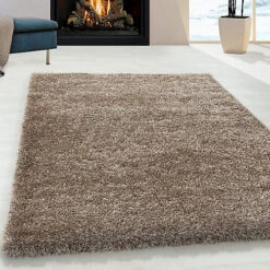 Abaseen 80x150cm Taupe Cosy Shaggy Rug, Rectangular Extra Soft Touch 5cm Heavy Thick Pile, Modern Area Rugs For Living & Bedroom