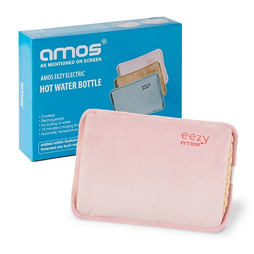 AMOS Eezy Rechargeable Electric Hot Water Bottle Bed Warmer With Hand Heat Pad Glove - Pink 3 AMOS Eezy Rechargeable Electric Hot Water Bottle Bed Warmer With Hand Heat Pad Glove - Pink