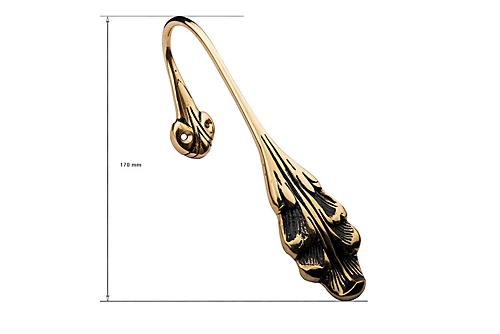 Antique Brass Floral Curtain Sweep - Tie Back X 1 5 Antique Brass Floral Curtain Sweep - Tie Back X 1 - Image 3