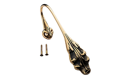 Antique Brass Floral Curtain Sweep - Tie Back X 1 6 Antique Brass Floral Curtain Sweep - Tie Back X 1 - Image 4