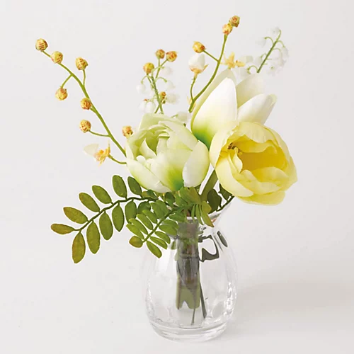 Bloom Artificial Hastings Tulip Posy - Faux Fake Tulip, Lily Of The Valley & Orchid Flower Arrangement - H20 X W13cm, Vase Not Included 4 Bloom Artificial Hastings Tulip Posy - Faux Fake Tulip, Lily Of The Valley & Orchid Flower Arrangement - H20 X W13cm, Vase Not Included - Image 2