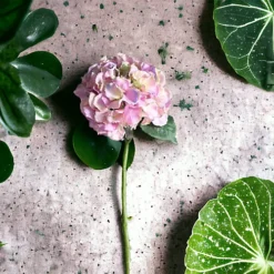 Artificial Silk Hydrangea Stem, Blush Lavender. H42 Cm. -DIY artificial silk hydrangea stem blush lavender h42 cm 5055977027166 03c MP