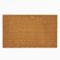 Astley Plain Rectangle Doormat Natural Non-Slip PVC Backing Waterproof 45 X 75 Cm