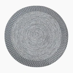 Athena 300cm Round Weatherproof Indoor And Outdoor Rug In Shale Grey