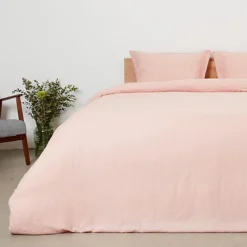 Bamboo & French Linen Complete Bedding Set Himalayan Pink UK Single 7 Bamboo & French Linen Complete Bedding Set Himalayan Pink UK Single -DIY bamboo french linen complete bedding set himalayan pink uk single5060668550694 02c MP