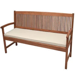 Beige Garden Bench Pad Outdoor Waterproof Fabric 2 Seater Furniture Swing Seat Cushion