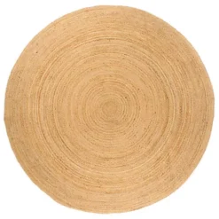 Berkfield Area Rug Braided Jute 210 Cm Round