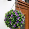 Best Artificial 28cm Purple Lily Hanging Basket Flower Topiary Ball - Suitable For Outdoor Use - Weather & Fade Resistant -DIY best artificial 28cm purple lily hanging basket flower topiary ball suitable for outdoor use weather fade resistant5060637305911 01c MP