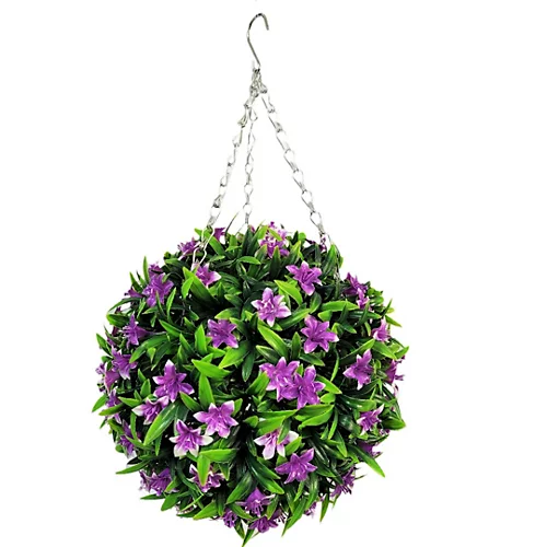 Best Artificial 28cm Purple Lily Hanging Basket Flower Topiary Ball - Suitable For Outdoor Use - Weather & Fade Resistant 4 Best Artificial 28cm Purple Lily Hanging Basket Flower Topiary Ball - Suitable For Outdoor Use - Weather & Fade Resistant - Image 2