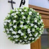Best Artificial 38cm White Lily Hanging Basket Flower Topiary Ball - Suitable For Outdoor Use - Weather & Fade Resistant -DIY best artificial 38cm white lily hanging basket flower topiary ball suitable for outdoor use weather fade resistant5060637306024 01c MP