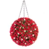 Best Artificial Pre-Lit Outdoor 28cm Red Rose Hanging Plastic Flower Topiary Ball -DIY best artificial pre lit outdoor 28cm red rose hanging plastic flower topiary ball5060637305249 01c MP