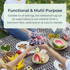 Black & White Geometric Outdoor Rug Camping Floor Mat Picnic Blanket 120 X 180cm -DIY black white geometric outdoor rug camping floor mat picnic blanket 120 x 180cm5060575071985 03c MP