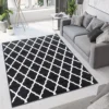 Black White Monochrome Classic Trellis Living Room Rug 190x280cm 1 Black White Monochrome Classic Trellis Living Room Rug 190x280cm -DIY black white monochrome classic trellis living room rug 190x280cm5059815617045 01c MP