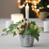 Bloom Artificial Flower Christmas Carol LED Candle Holder - Faux Fake Realistic Floral Centrepiece Home Decoration - H30cm -DIY bloom artificial flower christmas carol led candle holder faux fake realistic floral centrepiece home decoration h30cm5053335803445 01c MP