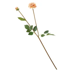 Bloom Artificial Single Tangerine Dahlia Stem 74cm - Faux Silk Flowers, Fake Foliage Stems, Indoor Home Decor, Vase Not Included