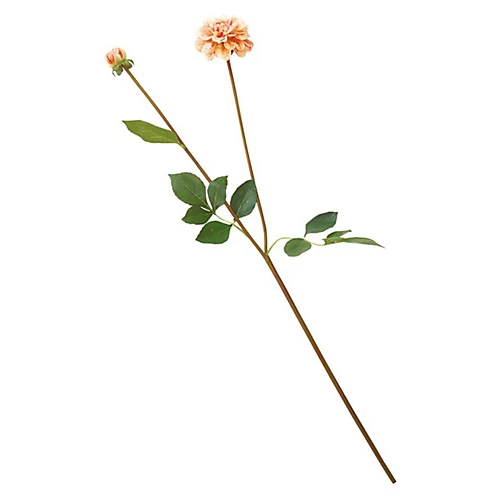 Bloom Artificial Single Tangerine Dahlia Stem 74cm - Faux Silk Flowers, Fake Foliage Stems, Indoor Home Decor, Vase Not Included 3 Bloom Artificial Single Tangerine Dahlia Stem 74cm - Faux Silk Flowers, Fake Foliage Stems, Indoor Home Decor, Vase Not Included