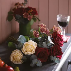 Bloom Artificial Tithe Large Bouquet - Faux Fake Silk Flower Indoor Home Decoration Floral Arrangement - H50cm X W35cm -DIY bloom artificial tithe large bouquet faux fake silk flower indoor home decoration floral arrangement h50cm x w35cm5053335878269 03c MP