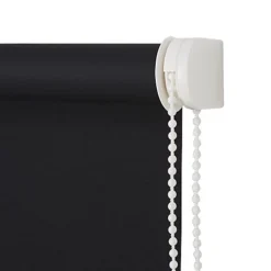 Boreas Corded Black Plain Blackout Roller Blind (W)120cm (L)180cm -DIY boreas corded black plain blackout roller blind w 120cm l 180cm3663602990222 03bq