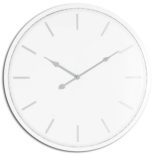 Brandon Wall Clock - Metal - L4 X W49 X H49 Cm - White 3 Brandon Wall Clock - Metal - L4 X W49 X H49 Cm - White