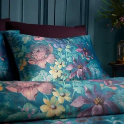 Bridgerton By Catherine Lansfield Romantic Floral Duvet Cover Set With Pillowcases Teal -DIY bridgerton by catherine lansfield romantic floral duvet cover set with pillowcases teal5057681113029 02c MP