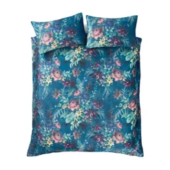 Bridgerton By Catherine Lansfield Romantic Floral Duvet Cover Set With Pillowcases Teal -DIY bridgerton by catherine lansfield romantic floral duvet cover set with pillowcases teal5057681113029 04c MP
