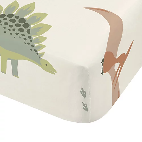 Chapter B Bedroom Dinosaur Single Fitted Sheet 25cm Depth Natural 5 Chapter B Bedroom Dinosaur Single Fitted Sheet 25cm Depth Natural - Image 3