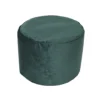 Core Velvet Forest Green Round Pouffe -DIY core velvet forest green round pouffe5060331726500 01c
