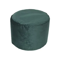 Core Velvet Forest Green Round Pouffe