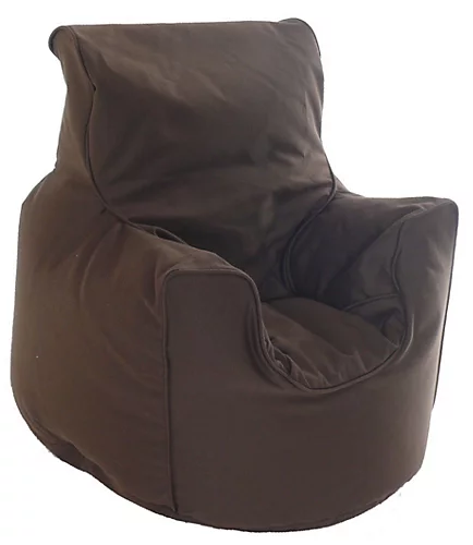 Cotton Twill Chocolate Bean Bag Arm Chair Toddler Size 4 Cotton Twill Chocolate Bean Bag Arm Chair Toddler Size - Image 2