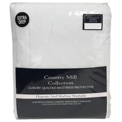 Country Mill Quilted Mattress Protector White (Superking)