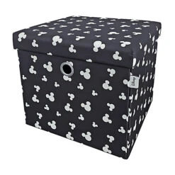 Disney Mickey Silhouette Print Ottoman For Kids, W35 X D40 X H35cm