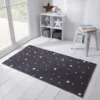Dreamscene Star Print Rug Anti-Slip/Skid Non-Shed Carpet, Charcoal - 80 X 150cm -DIY dreamscene star print rug anti slip skid non shed carpet charcoal 80 x 150cm5027434011346 01c MP