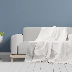 EHC Cotton Woven Batten Throw, 254 X 380 Cm - Ivory -DIY ehc cotton woven batten throw 254 x 380 cm ivory5060238575379 03c MP