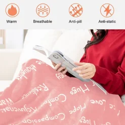 EHC Luxuriously Soft & Fluffy Sherpa Reversible Microfiber Blanket For Single Bed Armchair Couch, Peach 127 X 152 Cm -DIY ehc luxuriously soft fluffy sherpa reversible microfiber blanket for single bed armchair couch peach 127 x 152 cm5060414798417 03c MP