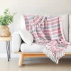 EHC Stripe Cotton Throw For Double Bed Sofa Couch,150 X 200 Cm, Red / Grey -DIY ehc stripe cotton throw for double bed sofa couch 150 x 200 cm red grey5060414799827 01c MP