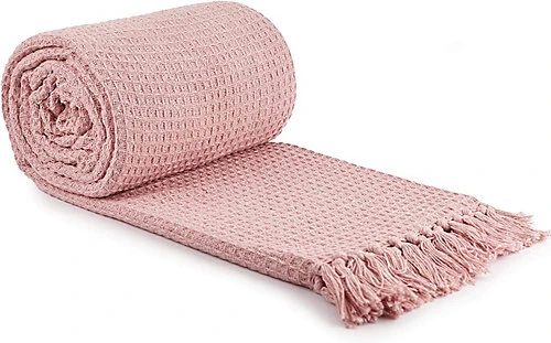 Emma Barclay Honeycomb Throw Over Blanket 70" X 100" Blush 3 Emma Barclay Honeycomb Throw Over Blanket 70" X 100" Blush
