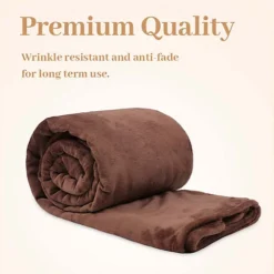 Faux Fur Mink Throw Luxury Super Soft Plain Bed Sofa Settee Throw Blanket - Large - Chocolate -DIY faux fur mink throw luxury super soft plain bed sofa settee throw blanket large chocolate5060964819792 02c MP