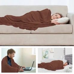 Faux Fur Mink Throw Luxury Super Soft Plain Bed Sofa Settee Throw Blanket - Large - Chocolate -DIY faux fur mink throw luxury super soft plain bed sofa settee throw blanket large chocolate5060964819792 03c MP