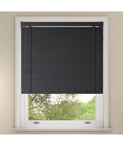 Faux Wood Venetian Blind With Tapes 200cm Drop 150cm Wide Slate 3 Faux Wood Venetian Blind With Tapes 200cm Drop 150cm Wide Slate