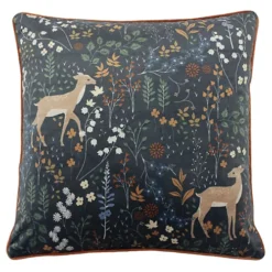 Furn. Richmond Botanical Woodland Piped Polyester Filled Cushion